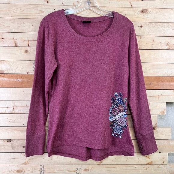 Harley-Davidson Tops - Hardly Davidson Women’s RIDE TO DIE Floral Print Long sleeve Top size L NWOT